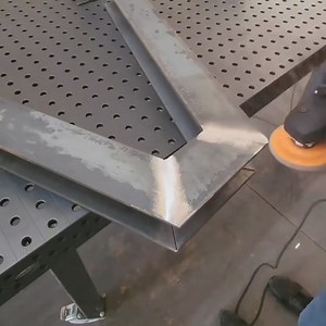 The OG grinder. Hamlin Welding is shredding some welds with his Fein CG15 grinder! It has a powerful, brushless motor and shreds down welds quickly! TEAM ORANGE! #welding #metalfabrication #fabrication #grinding | Fein