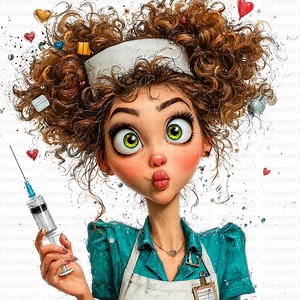 Whimsical Nurse Clipart Bundle: Medical Girls, Junk Journal (JPG) - Etsy