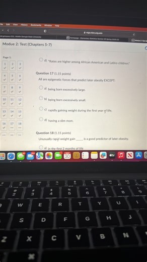 Modue 2: Test (Chapters 5-7) Question 17 (1.15 points) All are... | Filo