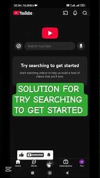 How to fix "Try searching to get started" YouTube Problem (Step-by-Step) solution