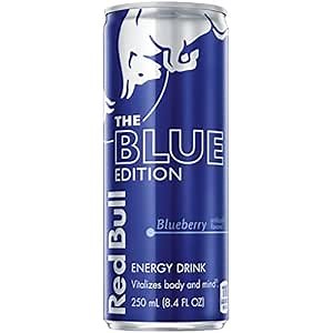 Red Bull Blue Edition Energy Drink, Blueberry, 8.4 Fluid Ounce