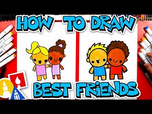 How To Draw Best Friends - Videos For Kids