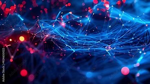 Big data technology science abstract background. Data scientist querying. Analysing visualizing artificial intelligence Machine Learning Model Visualization. AI flow concept. Finance neural network .