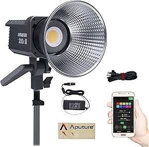 Aputure Amaran 200x S 200xs 200x-s 200W Bi-Color LED Video Light, DC/AC Power Supply, Bluetooth App Control, CRI95+ TLCI98+, 9 Lighting Effects for Filmmaking Studio Photography (200x Upgrade 2023)