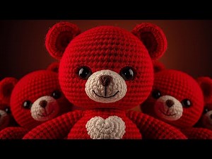 DIY Crochet Teddy Bear ❤️ | Easy Amigurumi Red Bear with Heart (Step by Step)