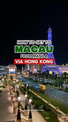 How to Get to Macau from Manila via Hong Kong (by Bus) • Airport layover – don’t pass Hong Kong immigration, take the direct bus to Macau • Via HZMB Port – enter Hong Kong, go to Hong Kong–Zhuhai–Macau Bridge, then ride the shuttle bus to Macau Both are easy, fast, and traveler-friendly. #ManilaToMacau #HongKongToMacau #HZMB #MacauTravelGuide #AsiaTravelTips | Passport to Everything