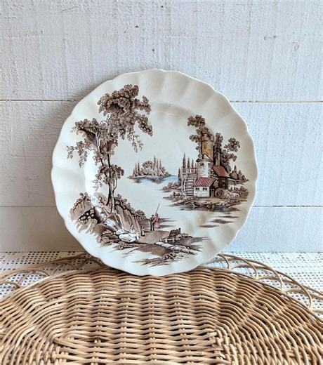 Vintage Johnson Bros Old Mill Ironstone Plate, Cottagecore Kitchen Decor - Etsy