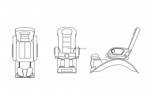 Pedicure Chair - Free CAD Drawings