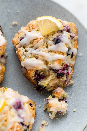 Glazed Lemon Blueberry Scones - Sally's Baking