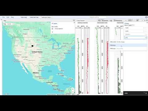 Populating a map and cross-section from OSDU