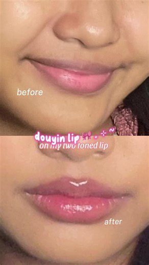 Two Toned Lips Makeup Tutorial on Douyin