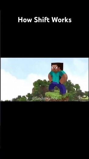 How shift works in Minecraft #mincraft