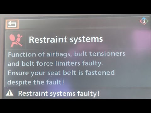 BMW Restraint System Fault Reset. How to fix it ?
