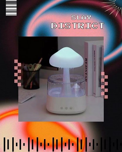 USB Colorful Night Lights Air Humidifier Mushroom Rain Aroma Diffuser Rain Cloud Smell Distributo...