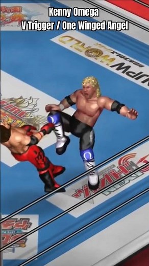 Kenny Omega - V Trigger & One-Winged Angel vs AJ Styles Fire Pro Wrestling World #shortvideo