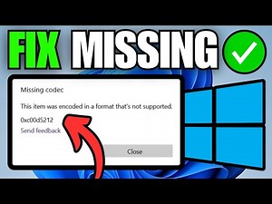 How To Fix Missing Codec 0xc00d5212 on Windows 11