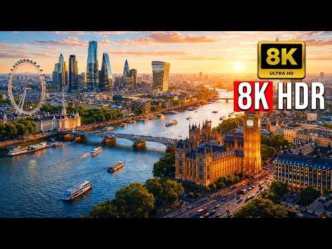 Discovering London in 8K HDR 60FPS | Iconic Landmarks & City Views Ultra HD