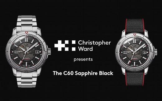隐匿于暗雾中的机械美学~ C60 Sapphire Black 潜水腕表 ~Christopher Ward