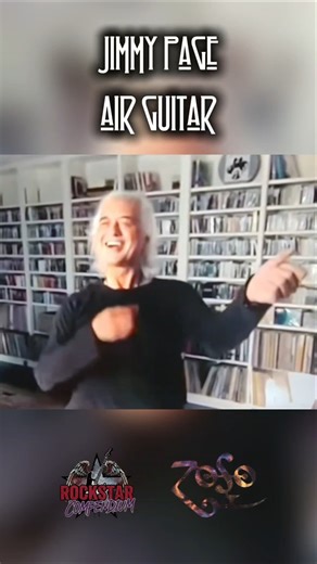Even guitar legend do air guitar while enjoying Rumble 🎸 #classicrock #jimmypage #ledzeppelin