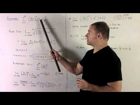 Power Series 1c - Interval of Convergence Using Root Test