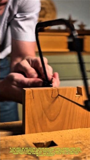 Hand-Cut Wood Joint Technique | Precision Dovetail Craftsmanship!.