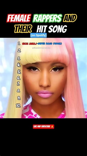 Some Female Rap Hits & Their Streams 🎧💯🔥👸