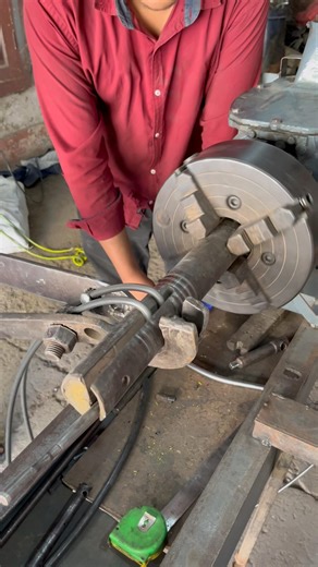 Double Spring with Center Bend | Spring Making on Lathe Machine Using Iron Wire #diy #shorts