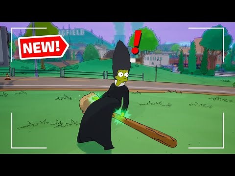 Fortnite NEW Witch Marge Boss Gameplay + Mythic Weapon - Where to Find Witch Marge Boss Simpsons