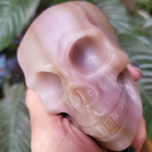 Pink Banded Jade Jadeite Crystal Pastel Skull Carving | 482 Grams | 1lbs 1oz - Etsy