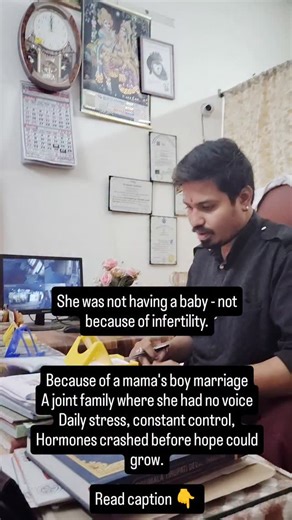 This isn’t just a fertility story. It’s a mental-health and hormonal story we rarely talk about. Sometimes the body isn’t the problem. Sometimes the mind was never allowed to feel safe. Constant control. No privacy. No autonomy. No voice. Just “care” that felt like pressure. Medical science is clear: Chronic stress → ↑ cortisol → disrupted reproductive hormones → irregular cycles, anovulation, poor implantation. When the body feels under threat, it protects itself. The brain decides first. The u