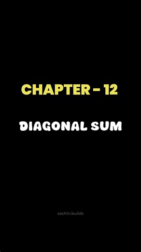 Java DSA: Diagonal Sum in 2D Array 🔥 | Easy Java DSA Explanation 🚀 #Shorts