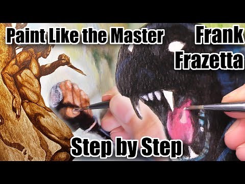 How to Paint Fantasy like Frank Frazetta Step by Step with Acrylics Tutorial