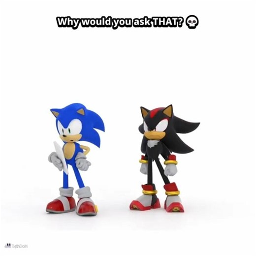 Shadow gets asked an INSANE question 💀 #sonic #shadow #memes