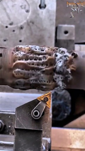 How Lathe Machines Machine Dirty Welded Shafts Into Flawless Steel Cylinders!