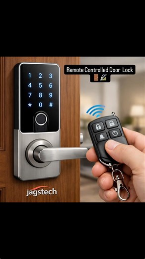 Remote Controlled Door Lock 🚪 #jagstech #electronics #smarthome #remotecontroldoor #rfremote #viral