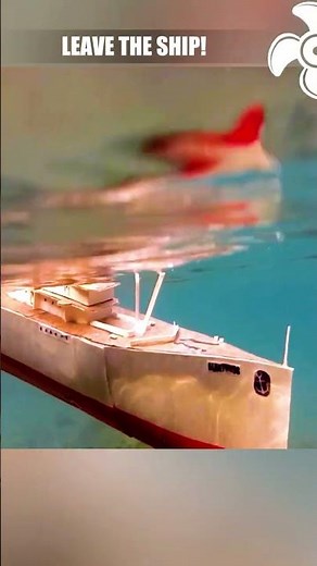 Cardboard ship is sinking, RC ship model