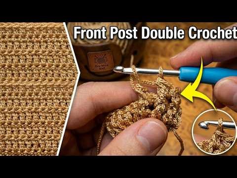Crochet for Beginners: Front Post Double Crochet Step by Step | Easy Tutorial