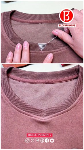 Round neck from big to small Part 2514 Follow My Page Instagram : @bilochpuratips2diy Follow My Page Instagram : @bilochpuratips2diy . . . . . . #bilochpuratips2diy #bilochpuratips #needlework #sewing #reels . | Bilochpuratips 2 Diy