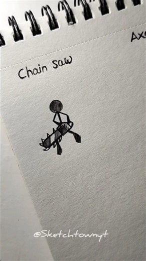 Drawing Quick body with Chainsaw,Axe, Star✏️#howtodraw #art #drawing #artist #shorts #body