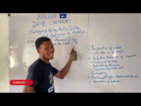 Electrolysis of H2SO4, NaCl and CuSo4 (JAMB CHEMISTRY)