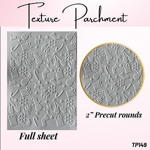 Christmas Icons Textured Parchment for Embossing - Etsy