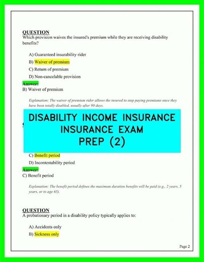 2026 Disability Income Insurance Exam Prep: Essential Concepts For Your License Success