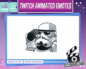 Animated Emote | Salute Emote | GG Emote | Galaxy Wars | Space War | Space Soldier | Streaming or Discord - Etsy
