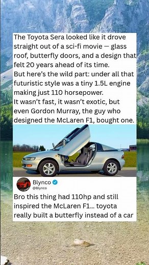 The Toyota Sera: The 110HP Car That Inspired the McLaren F1