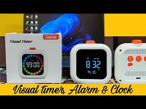 visual timer with clock & alarm function | visual timer for study, cooking, baking