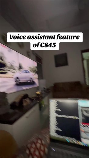 Exploring the voice assistant feature of the TCL C845 smart TV. Control your TV hands-free using voice commands to change channels, open apps, search content, and more. A simple feature that makes daily use smarter and easier. #TCLC845 #VoiceAssistant #SmartTV #HandsFree #AndroidTV