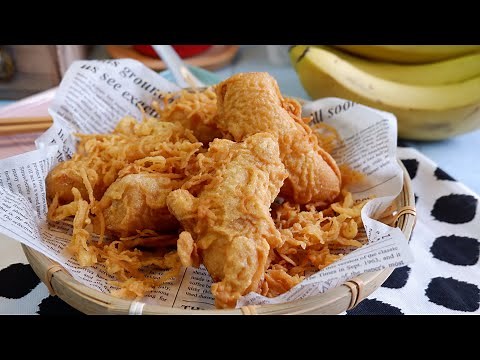 Super Easy Crispy Banana Fritters | Goreng Pisang Recipe 香脆炸香蕉 Singapore Hawker / Malaysian Food