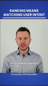 Ranking means matching user intent