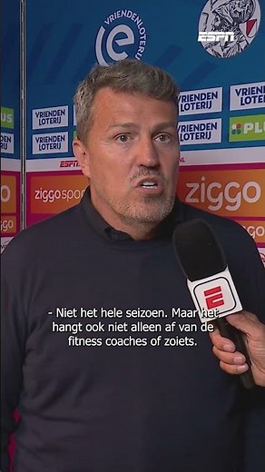 De fitheid van de Ajax-selectie is duidelijk niet op orde, zo stelt Óscar García 👀