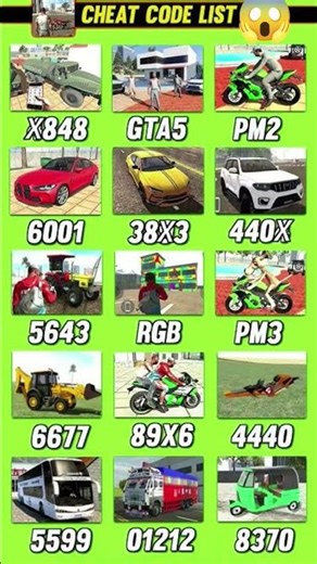 🔥 All Hidden Codes in Indian Bike 3D | Working 100% ✅ #cheatcodes #indianbike3d